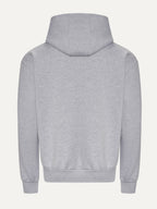 Essential Hoodie in Heather Grey, back view