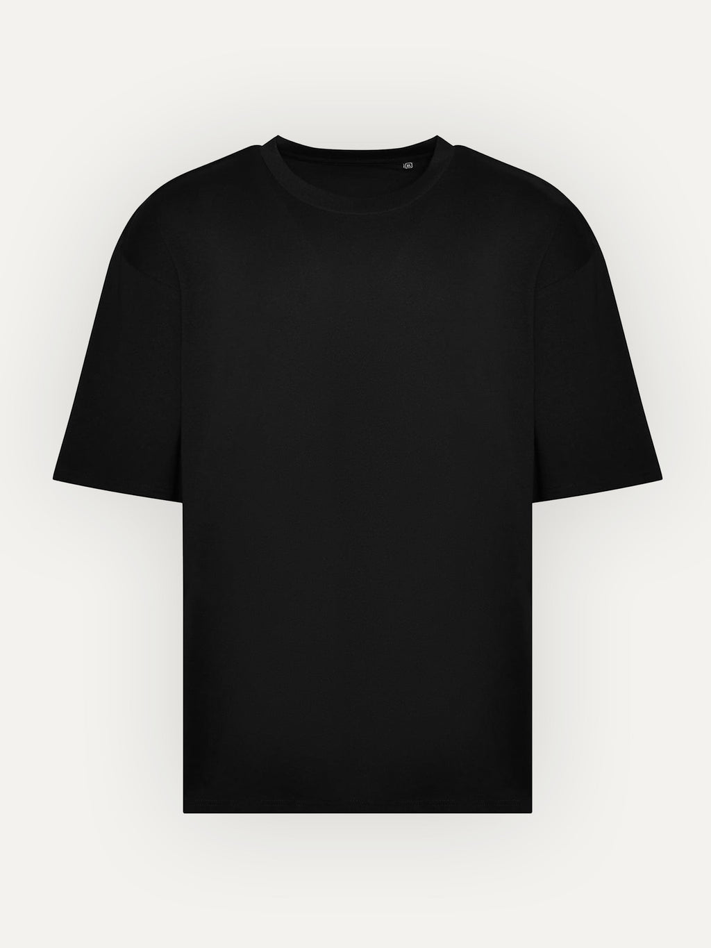 Essential Tee in Deep Black, front view