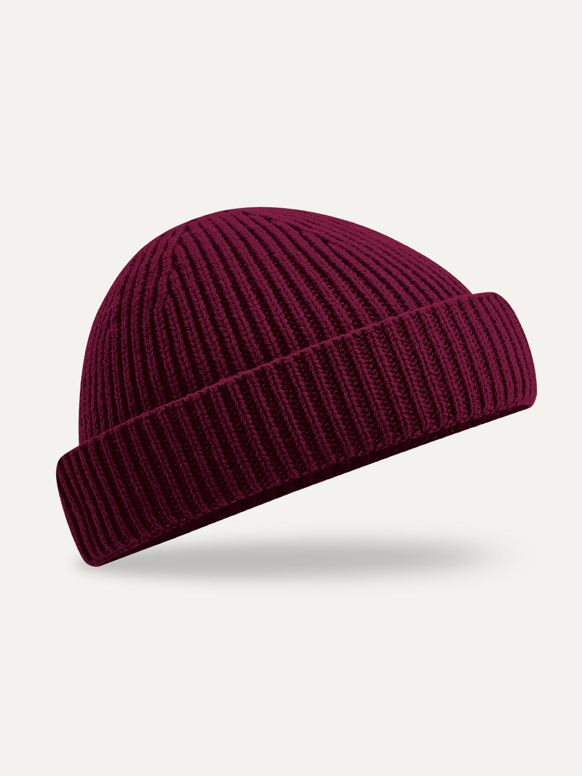 Essential Beanie in Burgundy, front view