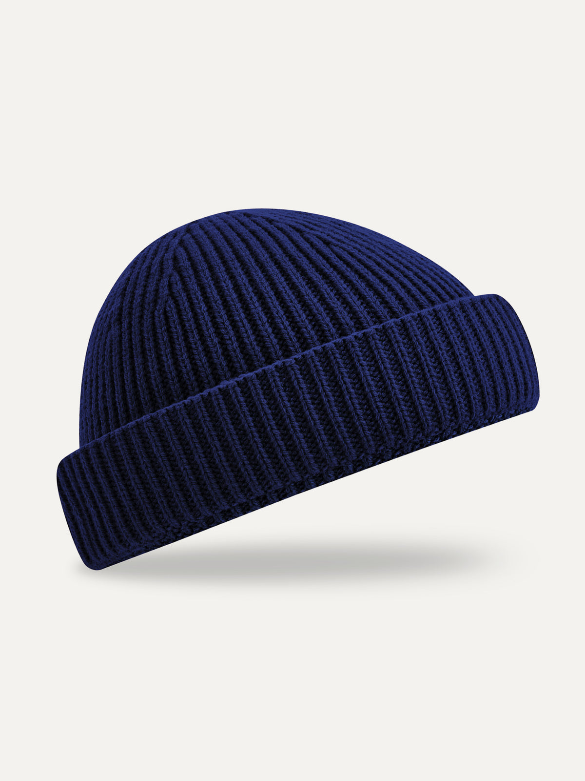 Essential Beanie in Oxford Navy, front view