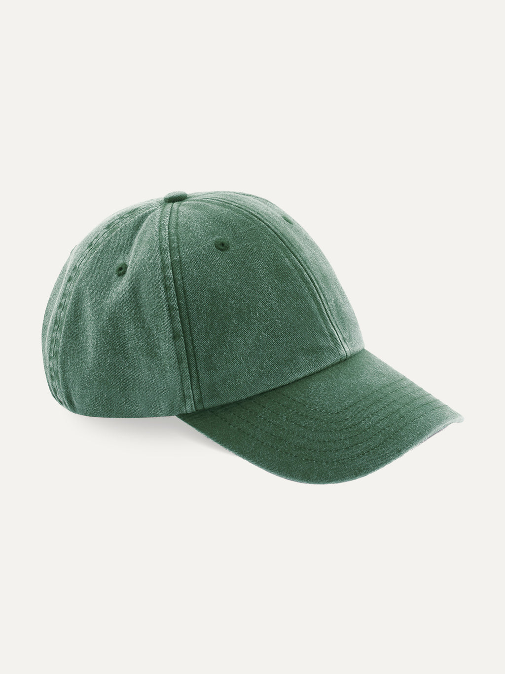 Essential Cap in Vintage Bottle Green, side view