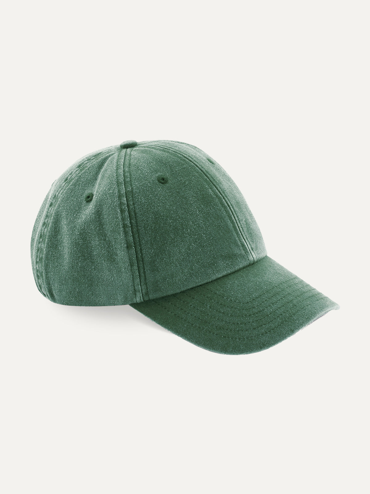 Essential Cap in Vintage Bottle Green, side view