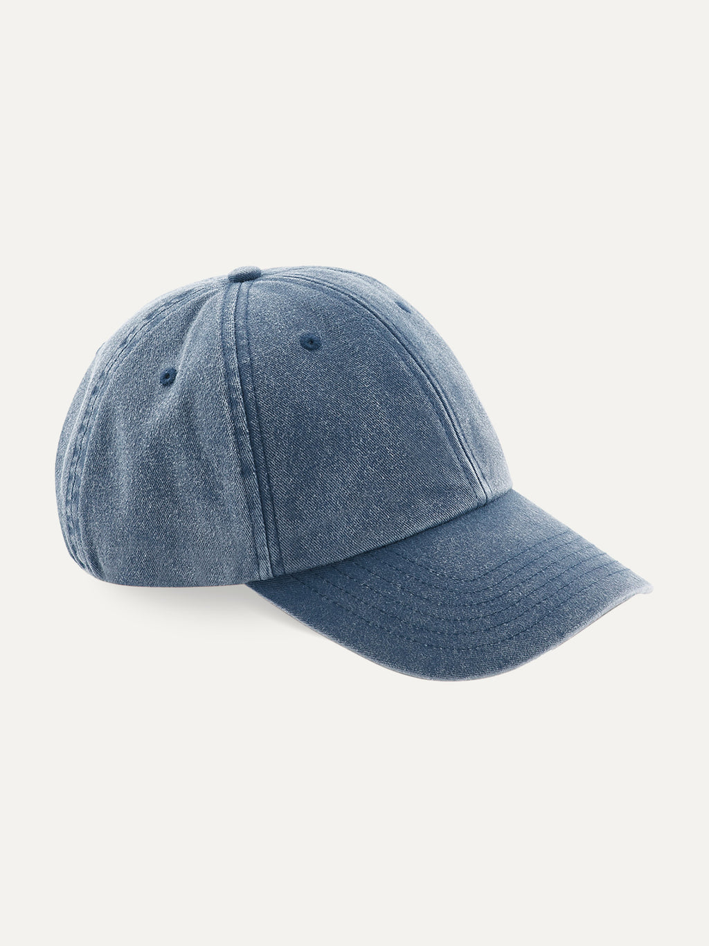 Essential Cap in Vintage Denim, side view
