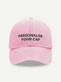 Custom Text Cap in Vintage Dusky Pink, front view