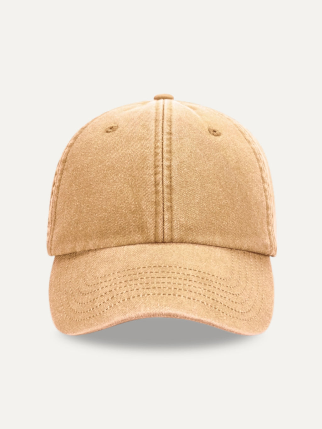 Essential Cap in Vintage Mustard, front view