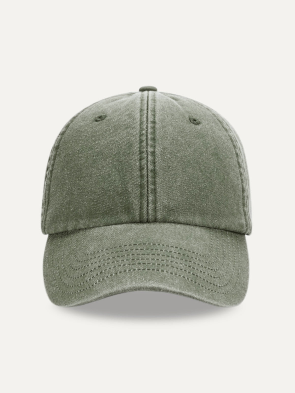 Essential Cap in Vintage Olive, front view