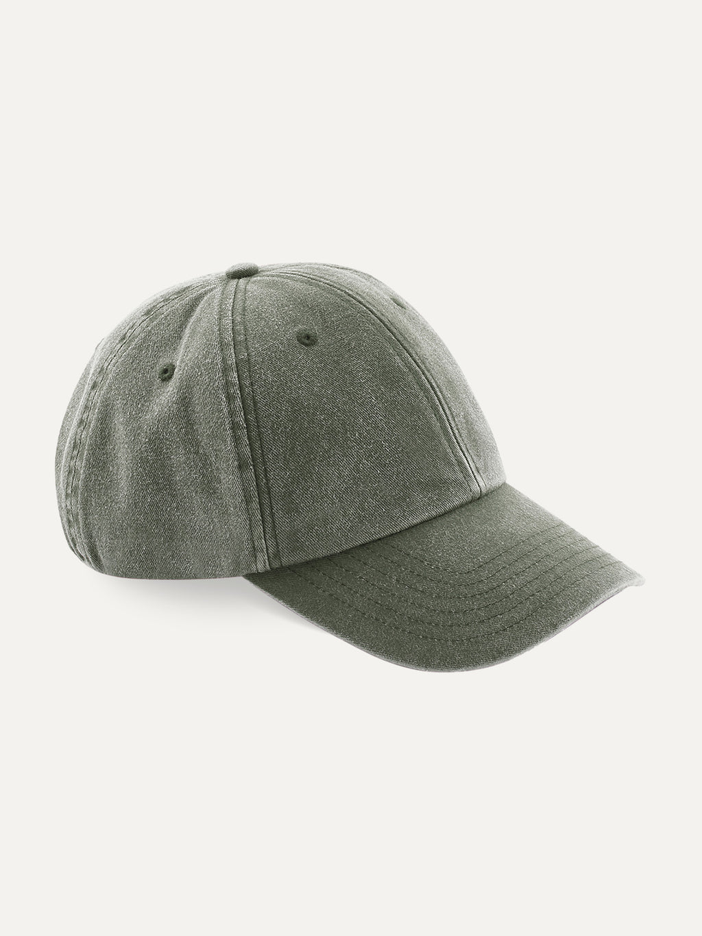 Essential Cap in Vintage Olive, side view