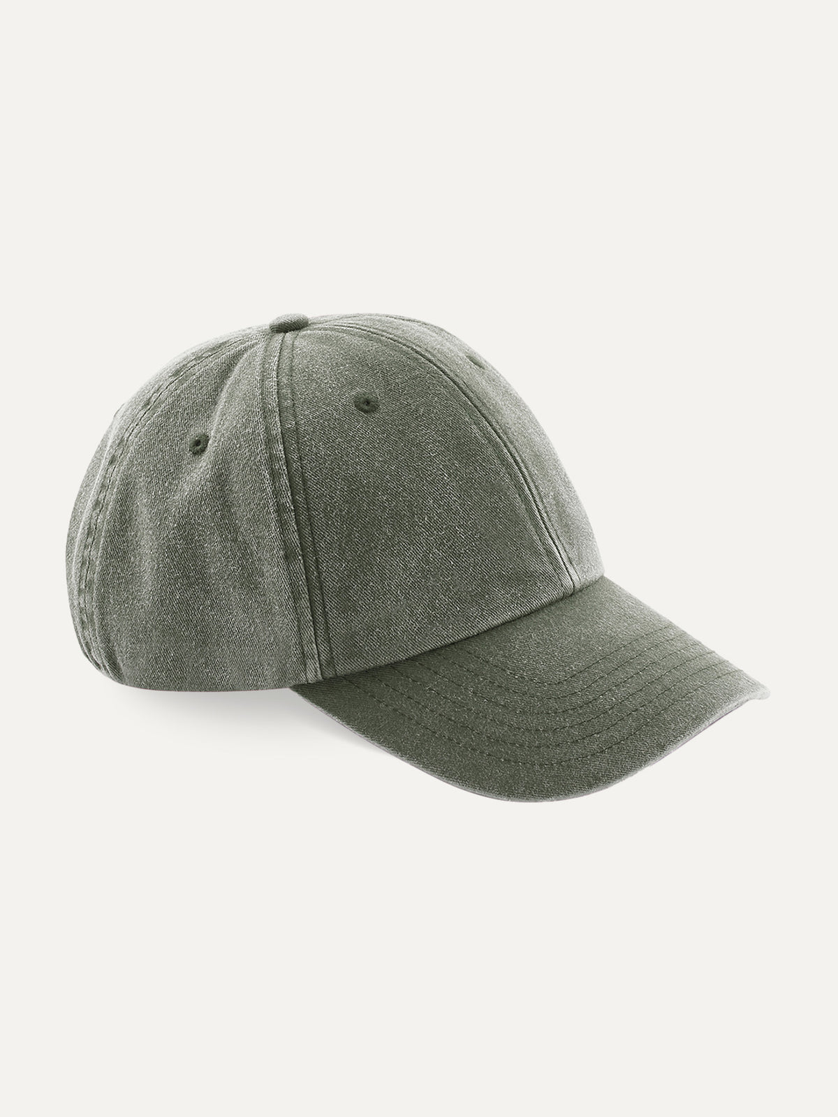 Essential Cap in Vintage Olive, side view