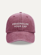 Custom Text Cap in Vintage Red, front view
