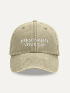 Custom Text Cap in Vintage Stone, front view